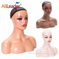 Female Mannequin Head With Shoulders For Wig Display